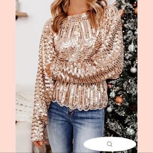Gold Sequin Top ✨